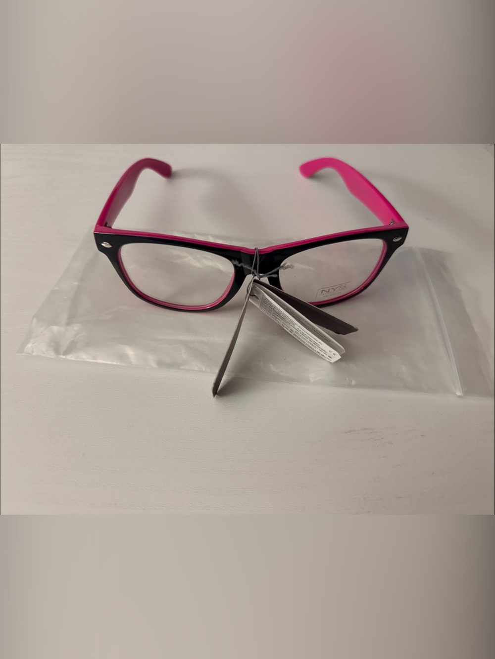 Two-Tone Pink and Black Women’s Fashion Glasses